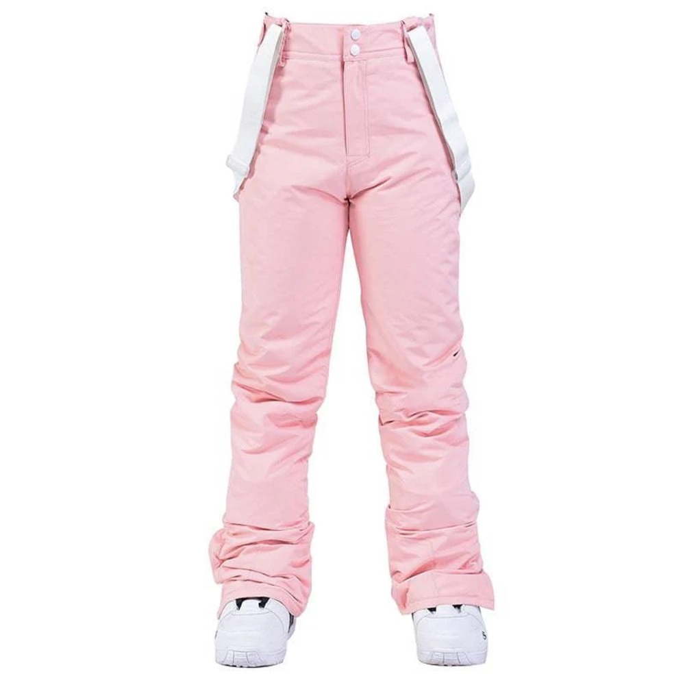 Artic Queen Pink suspender snow pants